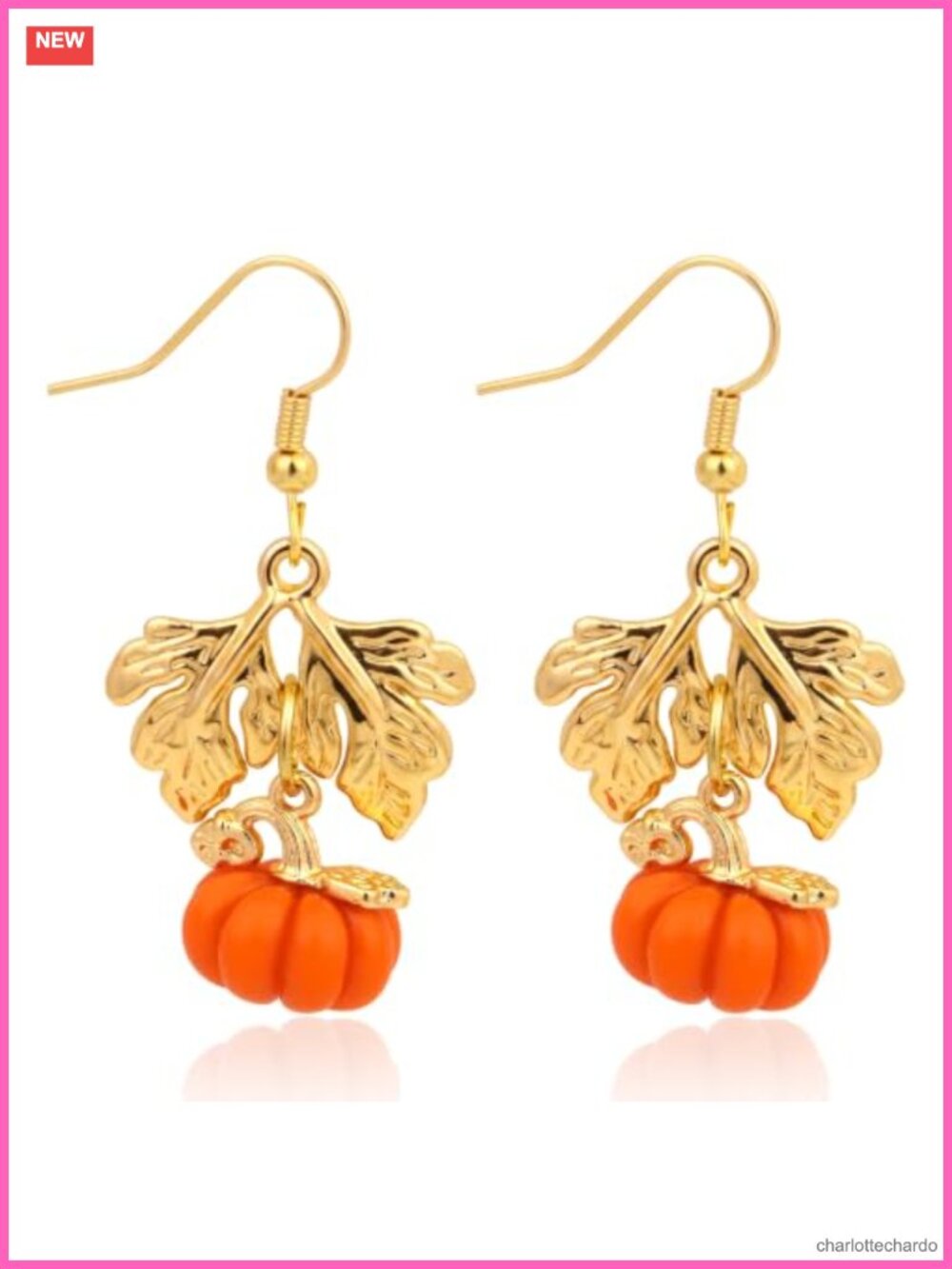 Pumpkin Dangle Earrings Alloy Halloween Thanksgiving